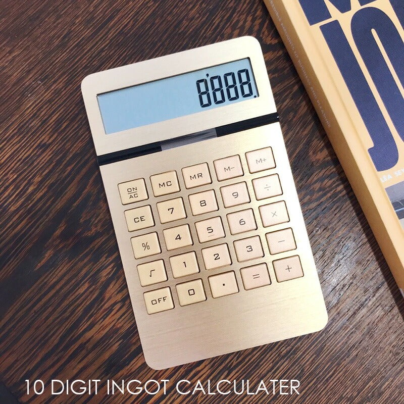 DETAIL 電卓 10ディジット インゴット カリキュレーター ゴールド 10digit ingot calculator