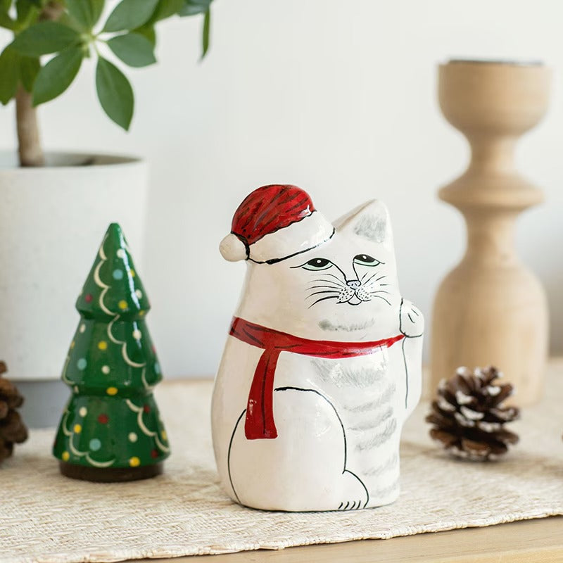 インドの招き猫 アマブロ ネコ インテリア 雑貨 amabro PAPER MACHE