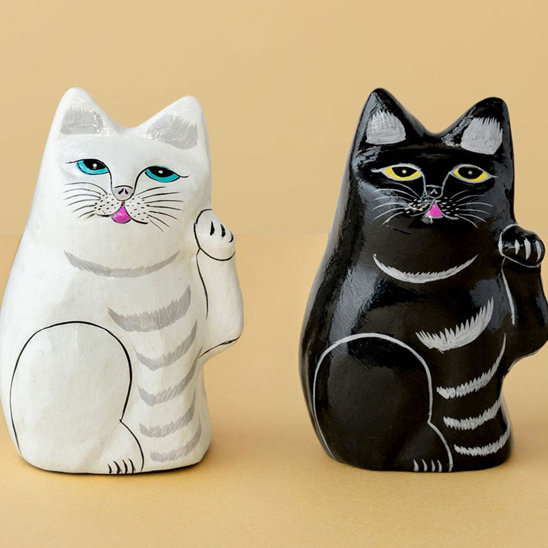 インドの招き猫 アマブロ amabro PAPER MACHE CAT DOLL