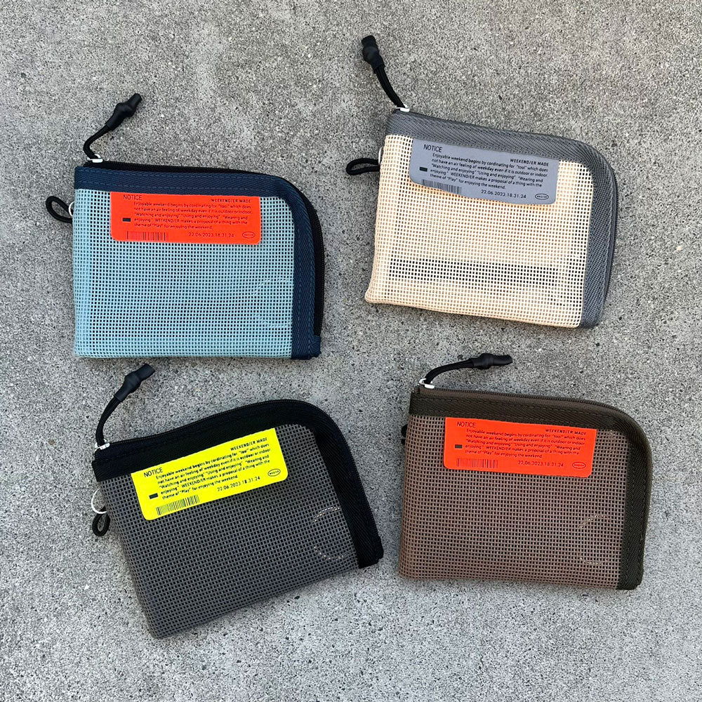ブラウン メッシュ収納ケース 9個 ウィークエンダー PVCメッシュマルチケース WEEKENDER MESH MULTI CASE