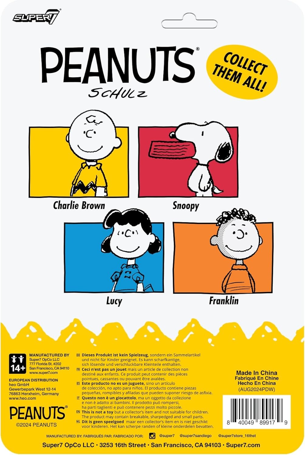 スーパー7 ピーナッツ リアクションフィギュア ウェーブ 07 - チャーリー・ブラウン Super7 Peanuts ReAction Figures Wave 7