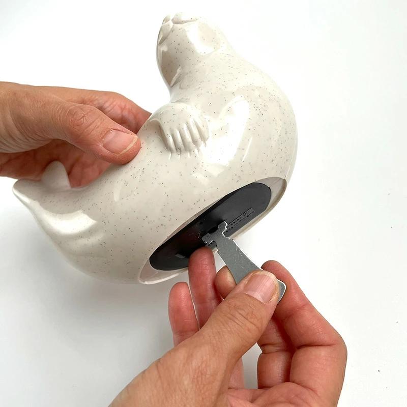 アザラシ 貯金箱 Seal Money Box PLASTEP マフラー スペシャルエディション