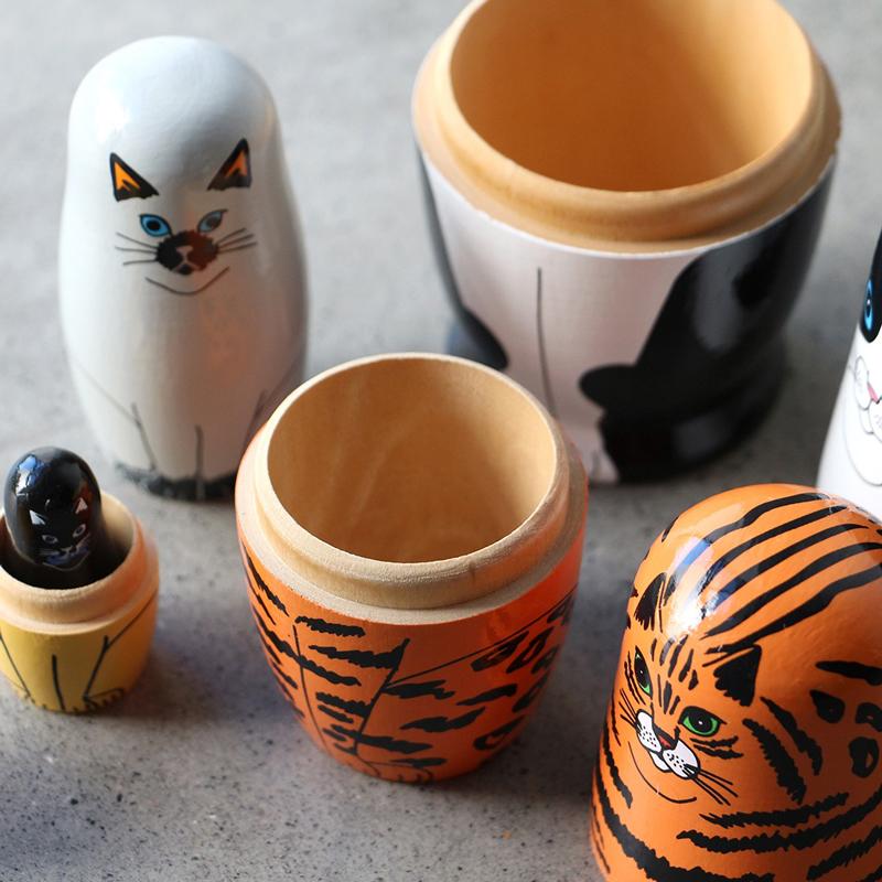 マトリョーシカ ネコ Feline 5 MIDORI KOMATSU DETAIL
