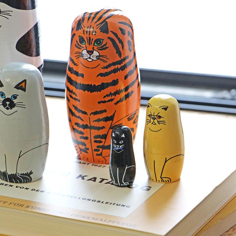 マトリョーシカ ネコ Feline 5 MIDORI KOMATSU DETAIL