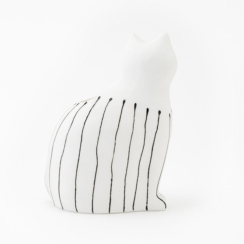 アマブロ ひがしちか「愛編む磁器猫」 フラワーベース amabro