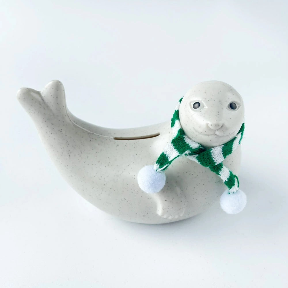 アザラシ 貯金箱 Seal Money Box PLASTEP マフラー スペシャルエディション