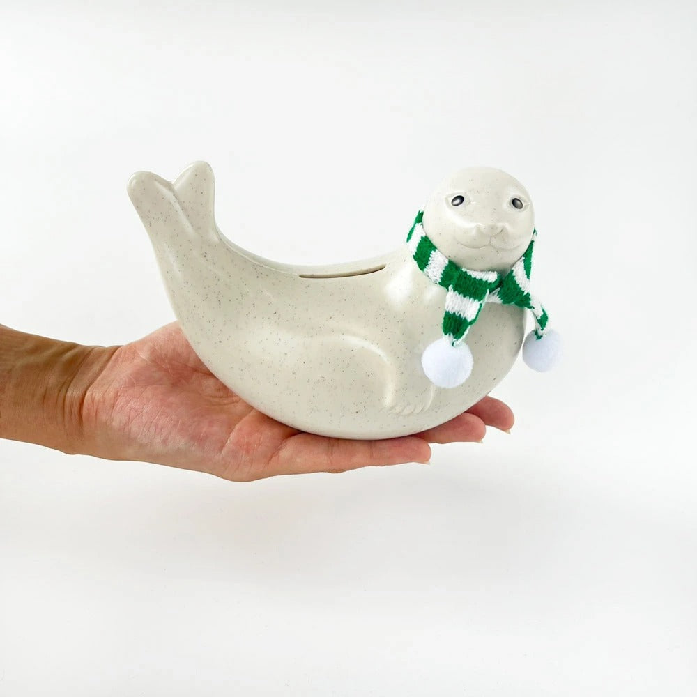 アザラシ 貯金箱 Seal Money Box PLASTEP マフラー スペシャルエディション