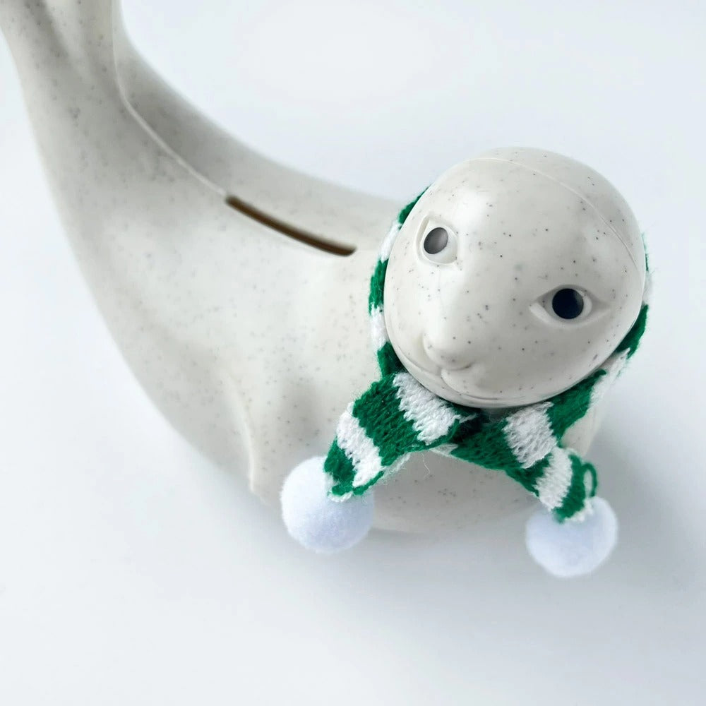 アザラシ 貯金箱 Seal Money Box PLASTEP マフラー スペシャルエディション
