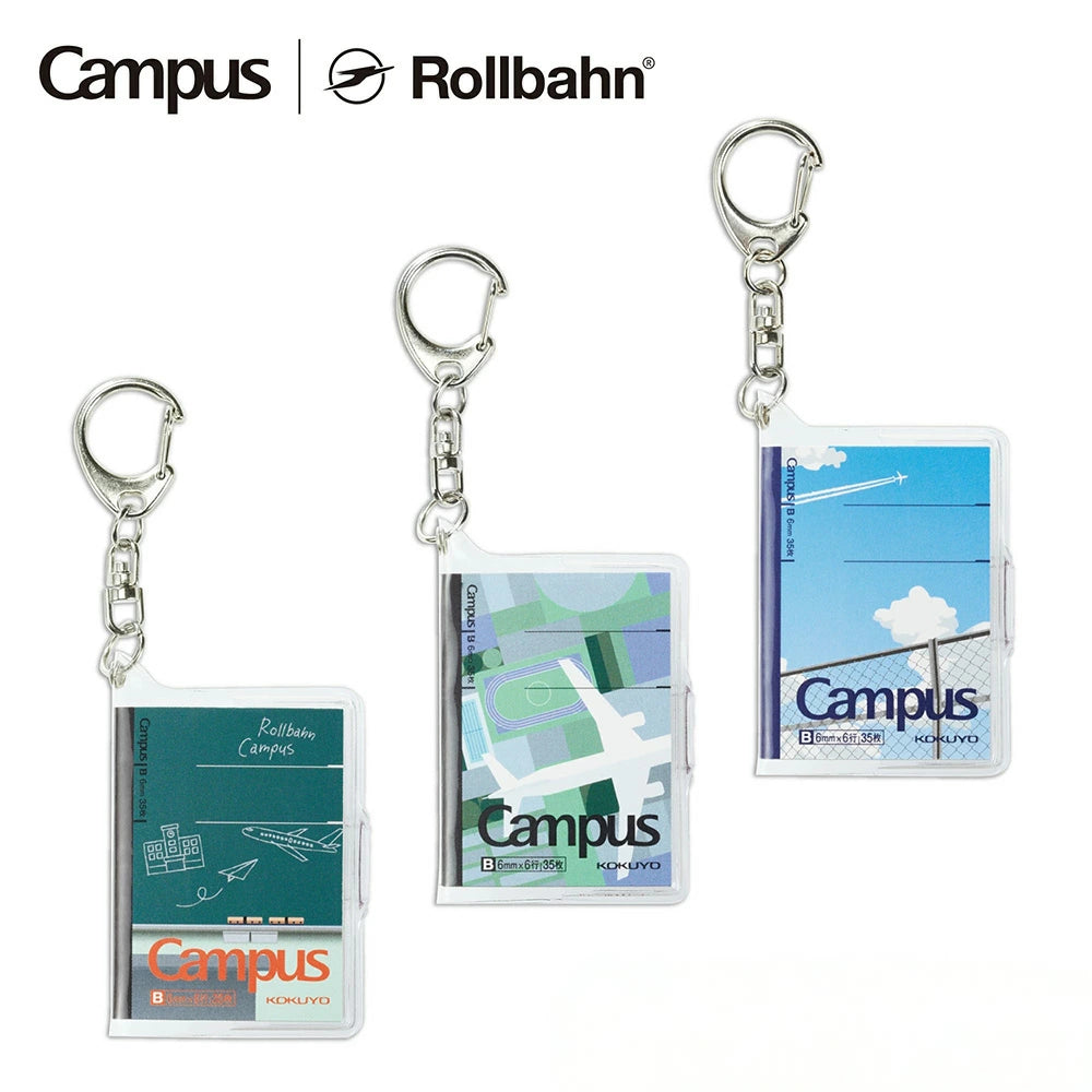 Campus × Rollbahn ミニノート A9変形 キーホルダー – DESK LABO