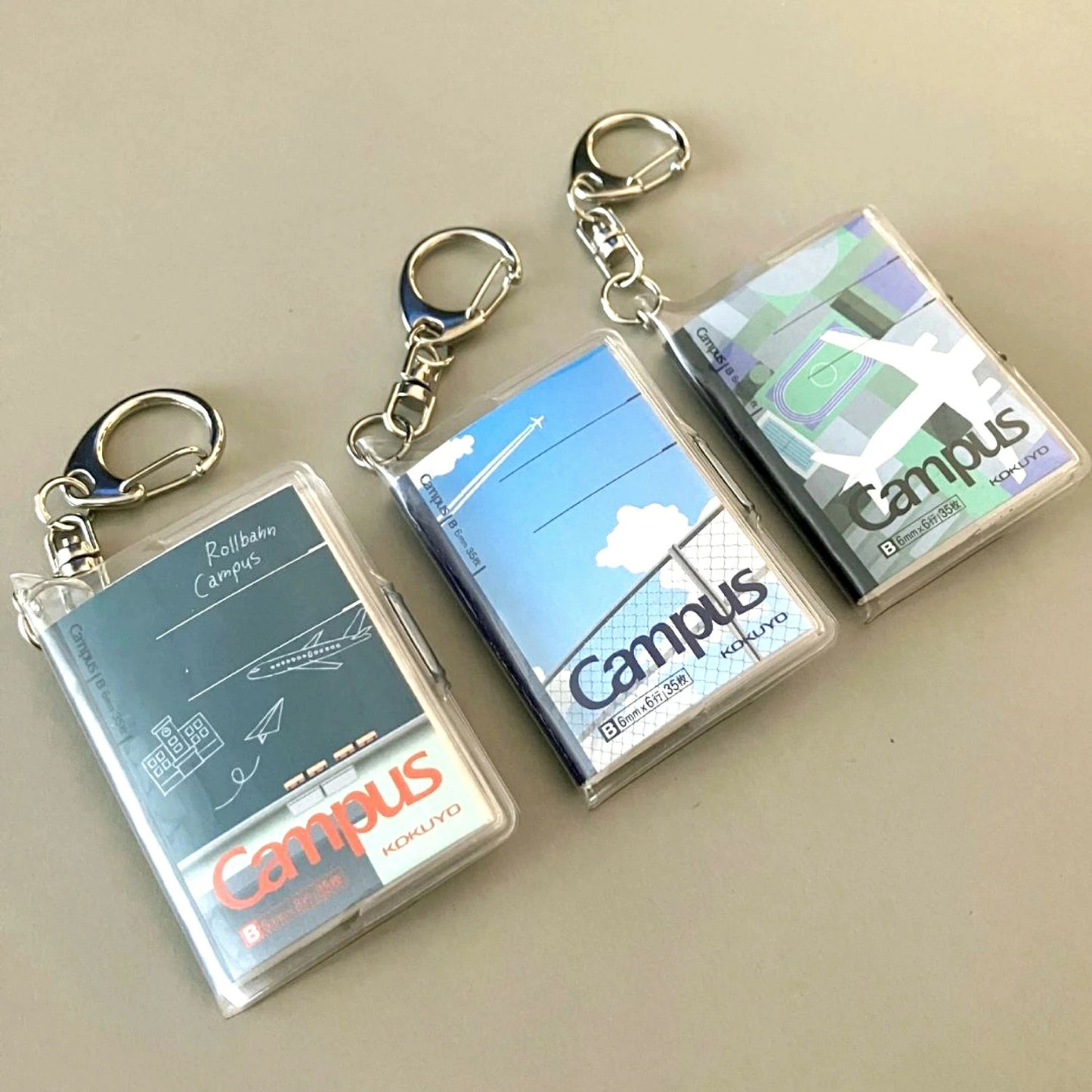 Campus × Rollbahn ミニノート A9変形 キーホルダー
