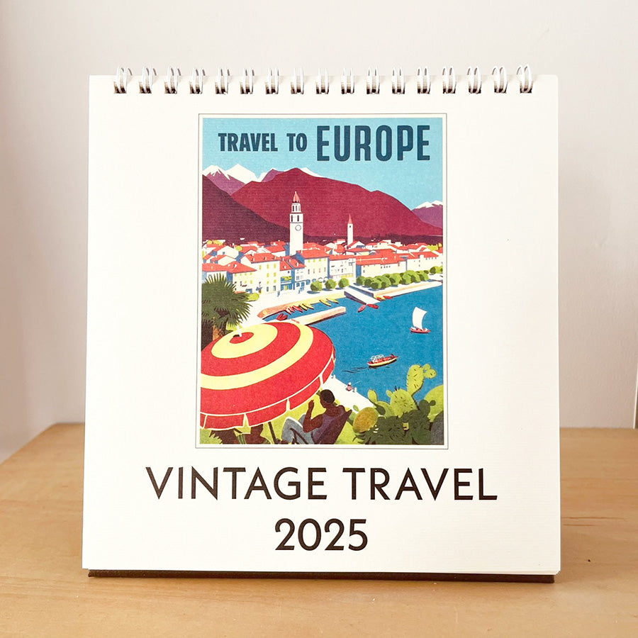 カバリーニ 2025年 カレンダー  VINTAGE TRAVEL ビンテージトラベル  卓上