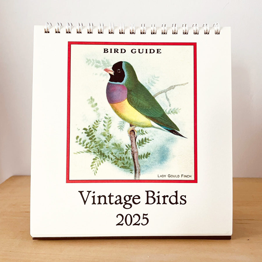 カバリーニ 2025年 カレンダー Vintage Birds ヴィンテージ バード  卓上