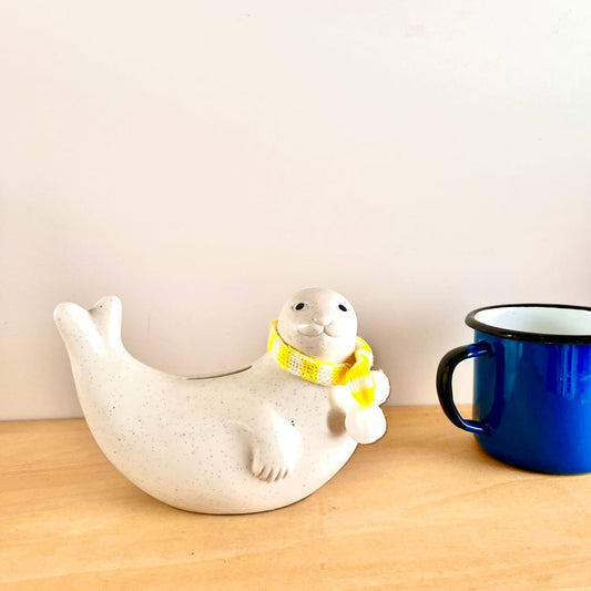 アザラシ 貯金箱 Seal Money Box PLASTEP マフラー スペシャルエディション