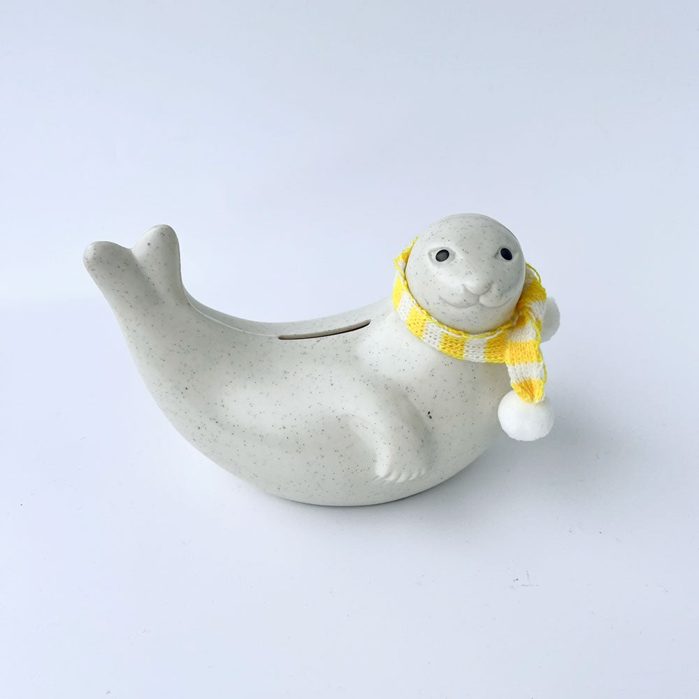 アザラシ 貯金箱 Seal Money Box PLASTEP マフラー スペシャルエディション