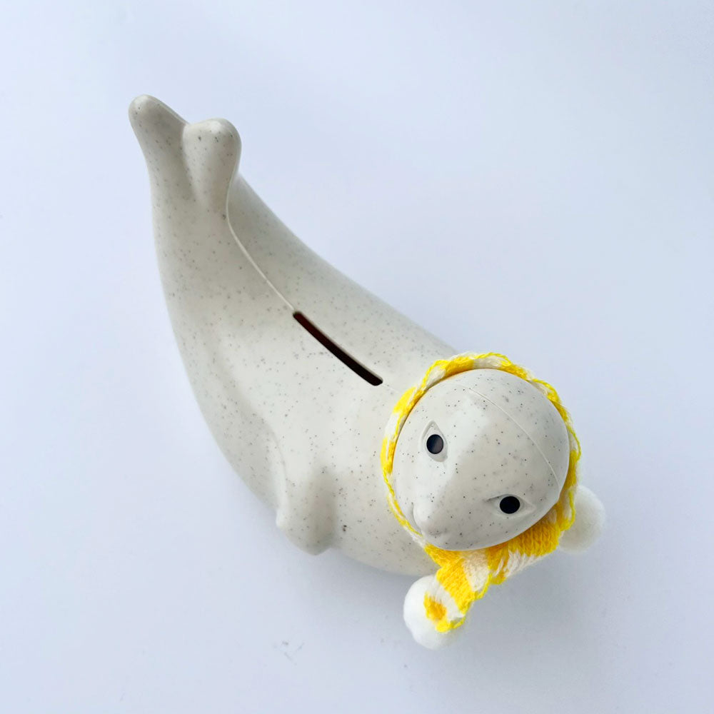 アザラシ 貯金箱 Seal Money Box PLASTEP マフラー スペシャルエディション