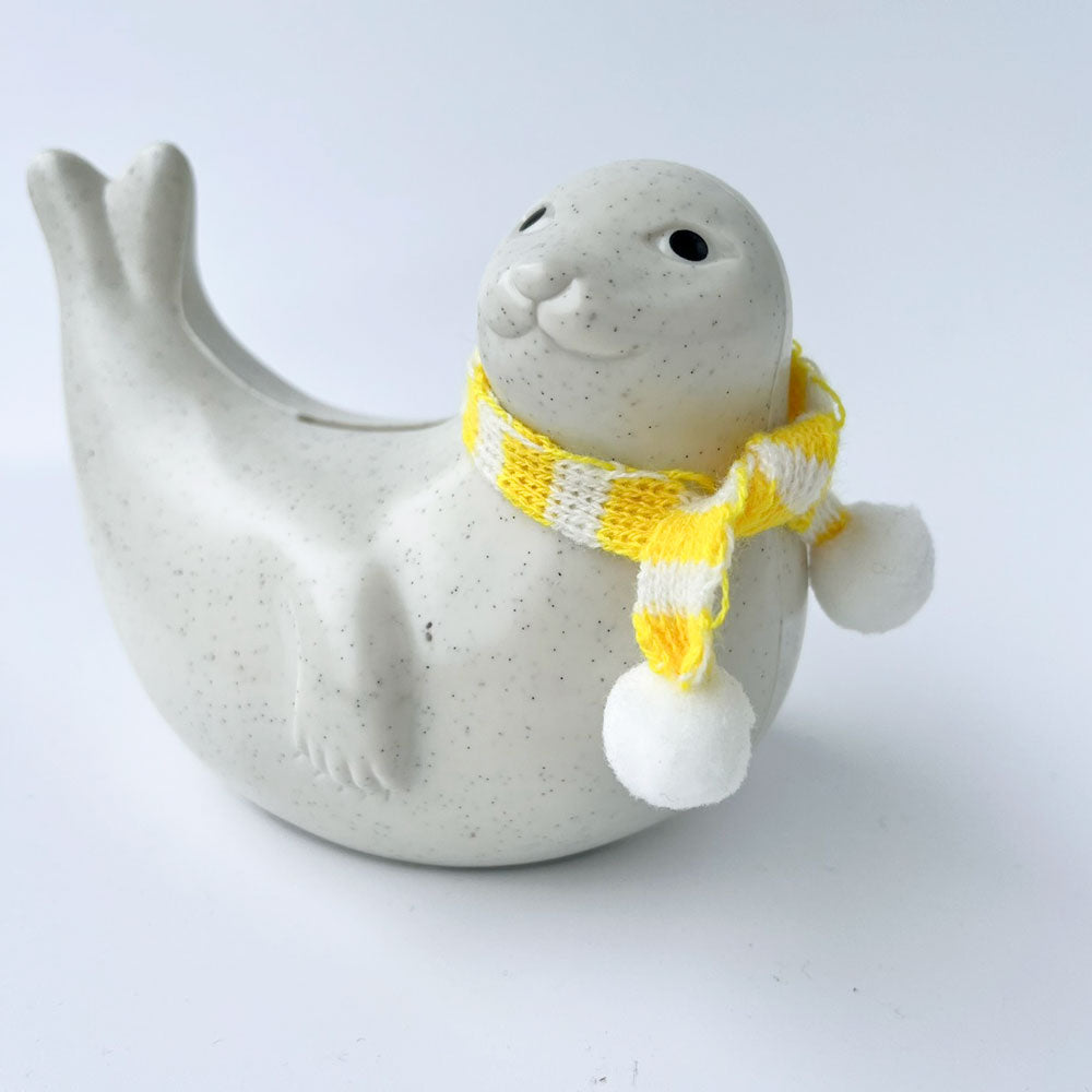 アザラシ 貯金箱 Seal Money Box PLASTEP マフラー スペシャルエディション