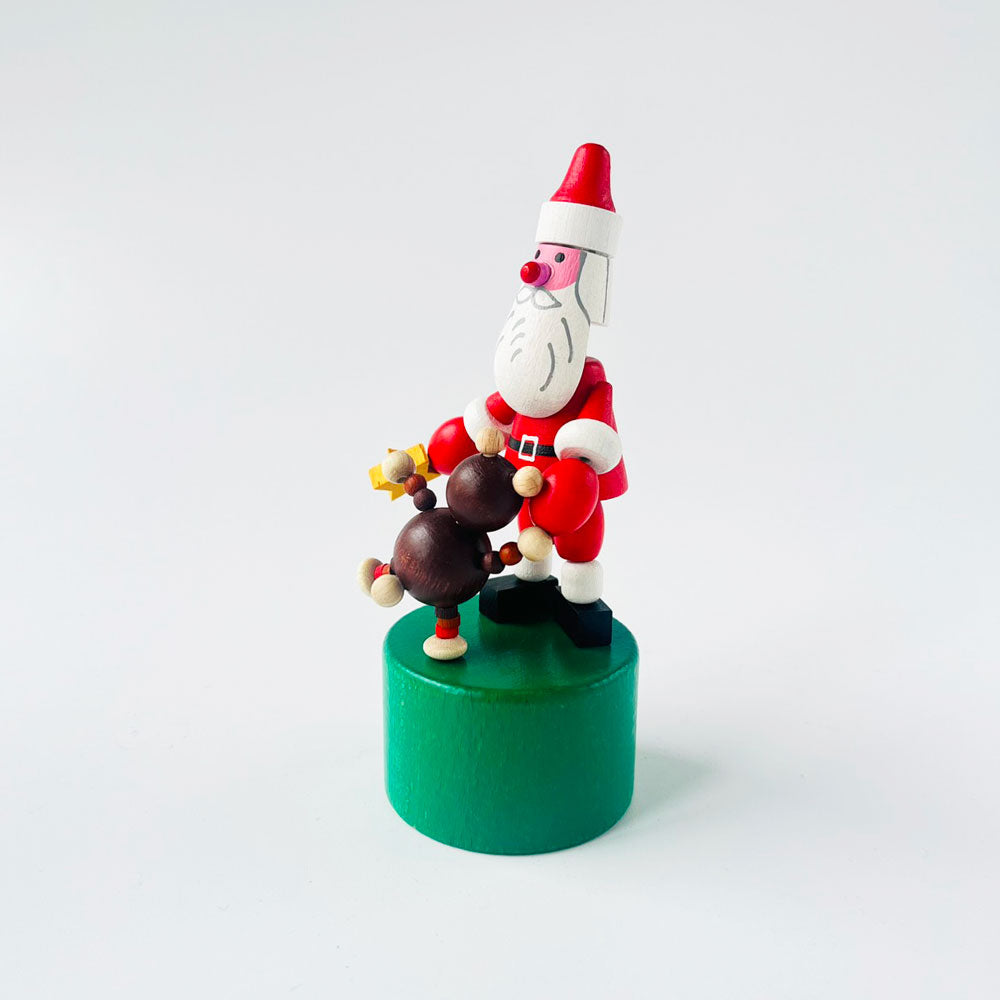 デトア プッシュアップトイ クリスマス サンタ トナカイ DETOA WOODEN PUSH UP TOY