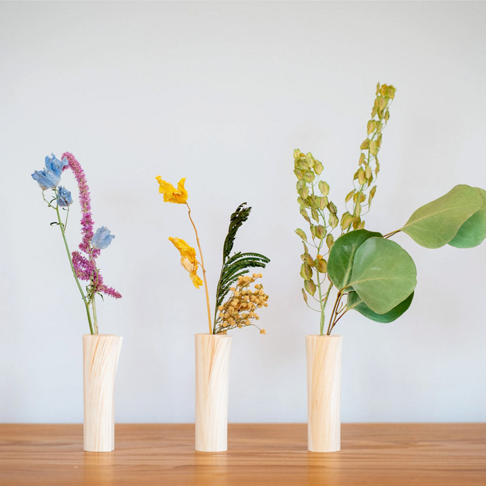 Shiki bun 紙木と花 Long 花器 ドライフラワー やまとわ