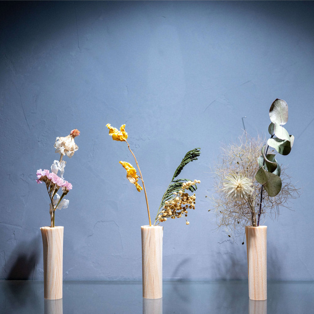 Shiki bun 紙木と花 Long 花器 ドライフラワー やまとわ