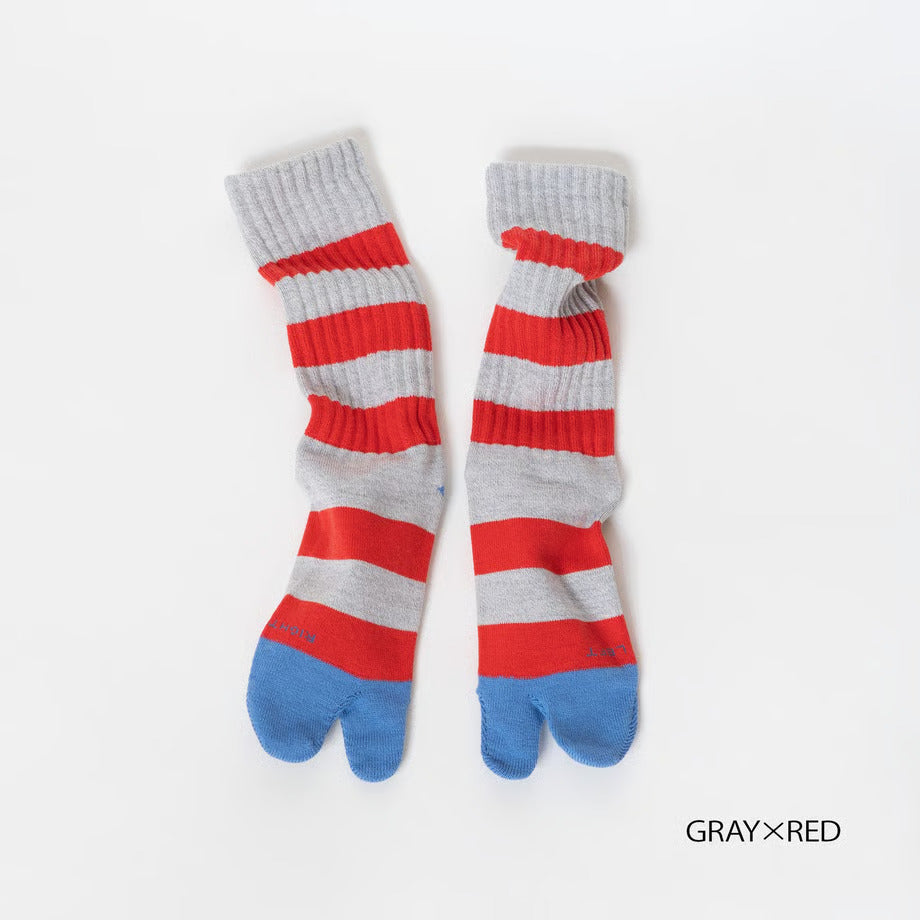 AMITABI STOKED! コットンウールストライプソックス アミタビ ストークド