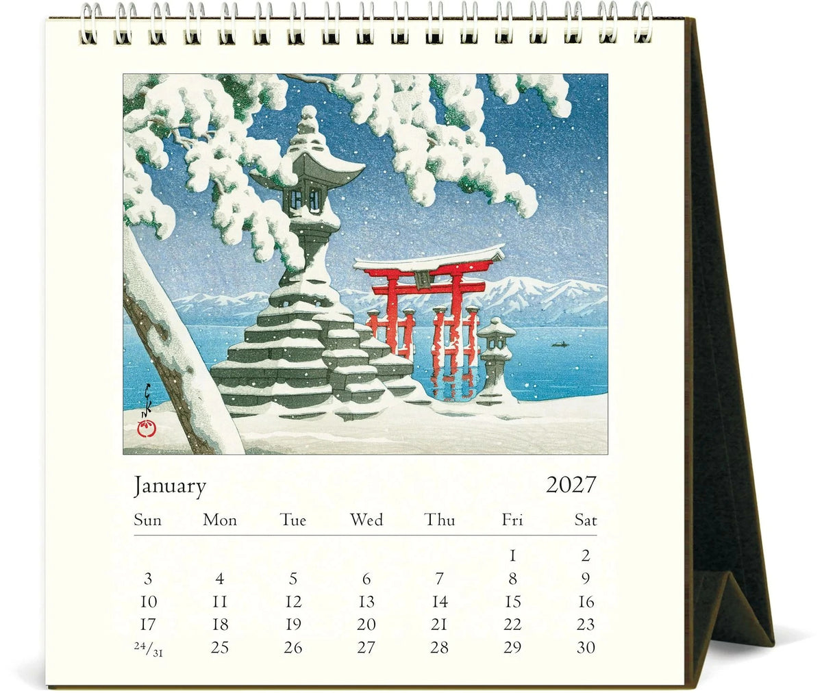 カバリーニ 2027年 カレンダー Japanese Woodblocks 日本の版画   卓上