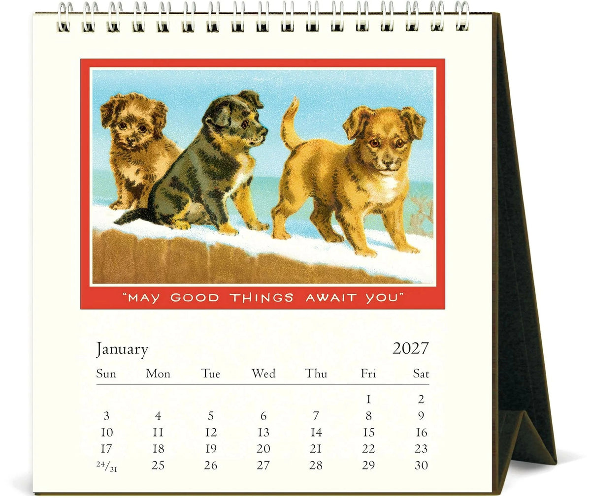 カバリーニ 2027年 カレンダー VintageDogs ヴィンテージ ドッグ 卓上