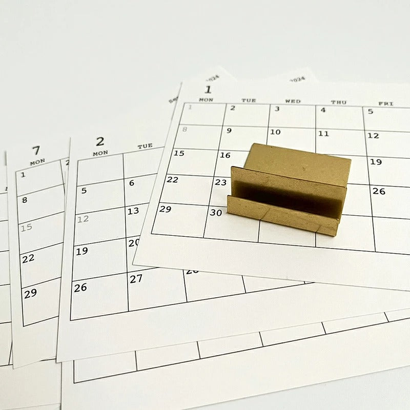 PICUS 2027 カレンダー クリップスタンドデスクトップカレンダー BRASS Solid