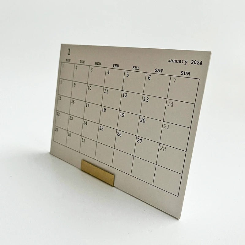 PICUS 2027 カレンダー クリップスタンドデスクトップカレンダー BRASS Solid