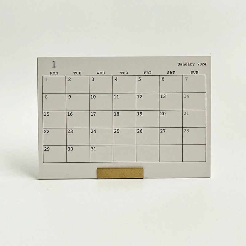 PICUS 2027 カレンダー クリップスタンドデスクトップカレンダー BRASS Solid