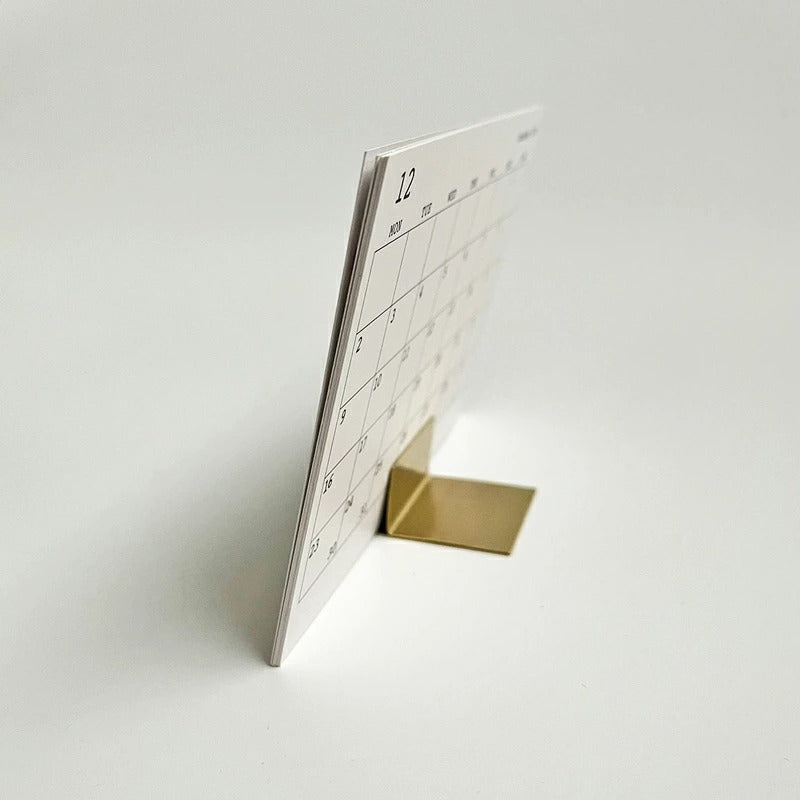 PICUS 2027 カレンダー クリップスタンドデスクトップカレンダー BRASS Solid