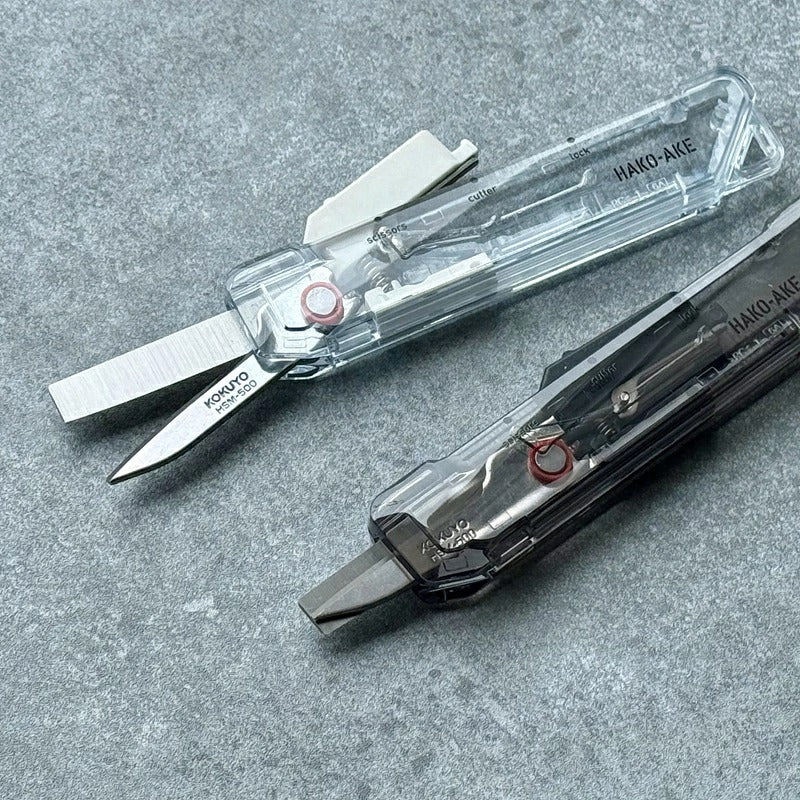 KOKUYO コクヨ 2Way 携帯ハサミ TRANSPARENT MECHANISM ハコアケ