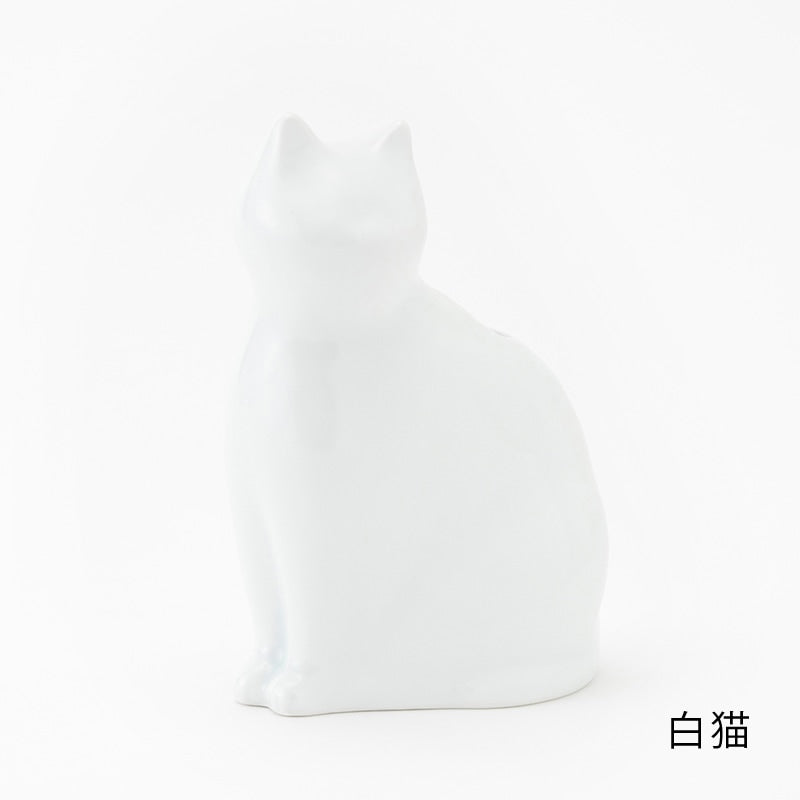 アマブロ　ひがしちか「愛編む磁器猫」 フラワーベース　amabro