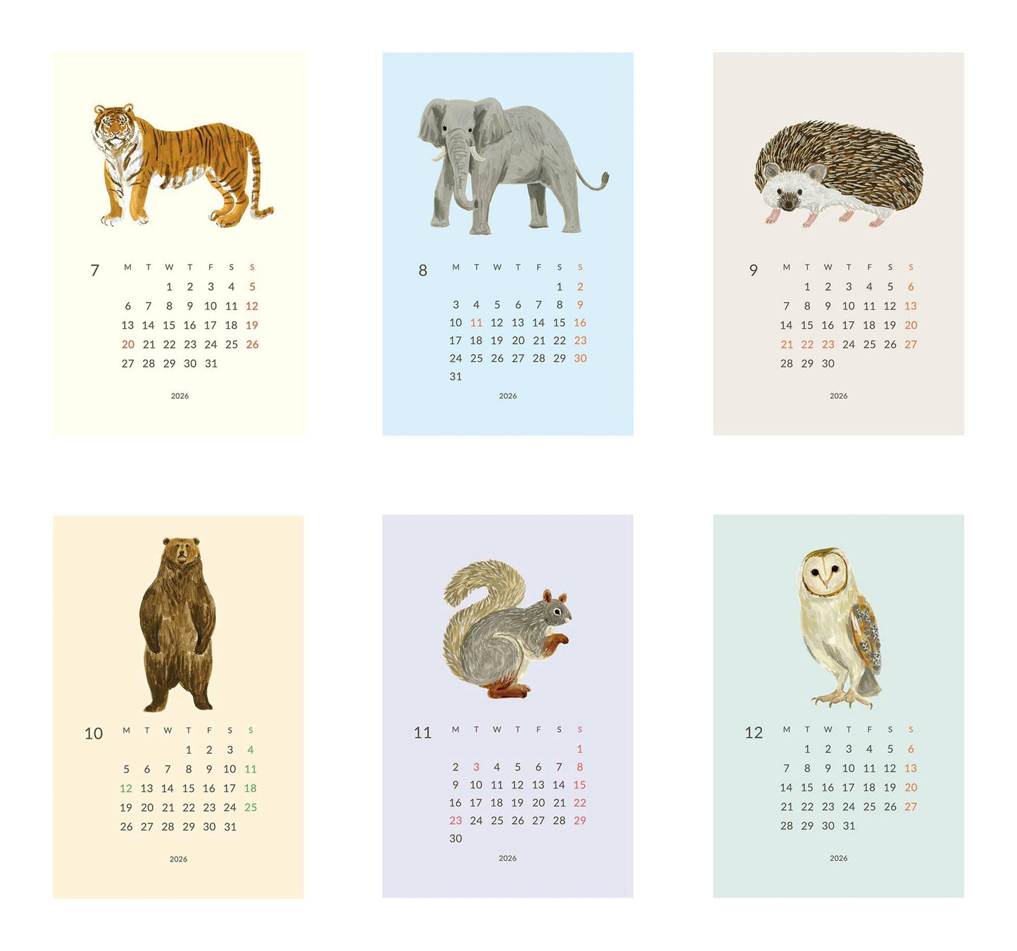 カレンダー 2026年 マトカ 木製スタンド付き 小池ふみ DJUR  MATOKA