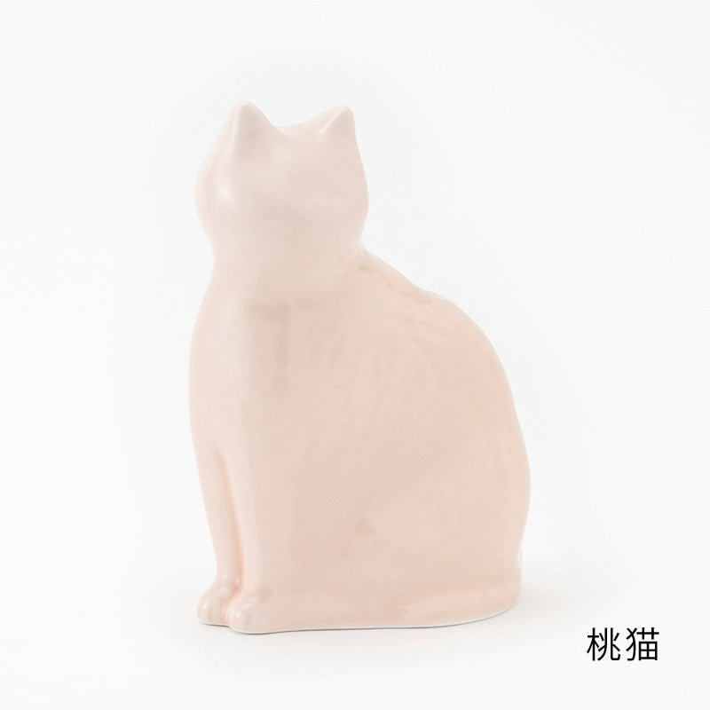 アマブロ　ひがしちか「愛編む磁器猫」 フラワーベース　amabro