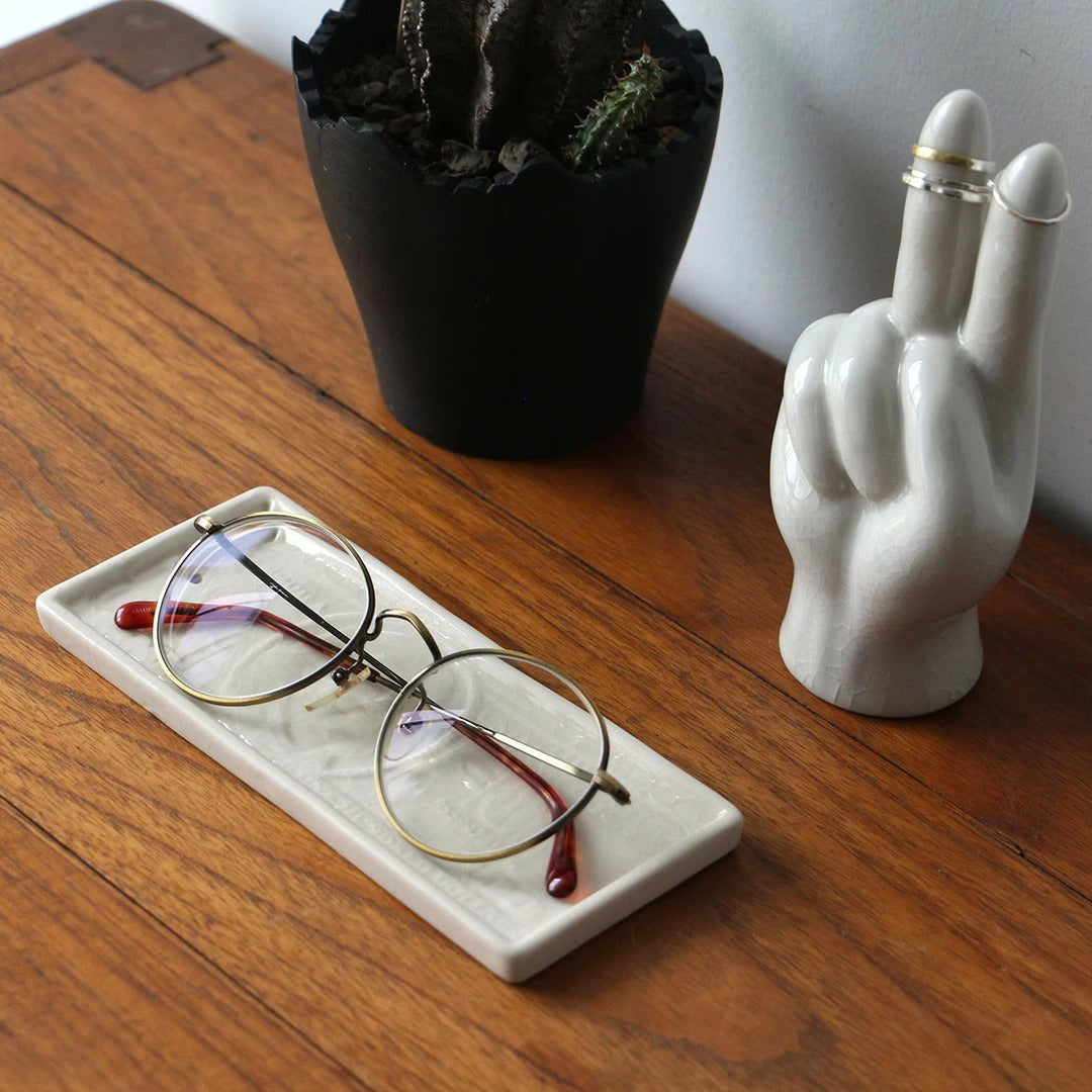 クラックル バッカス トレイ トレー インセンススタンド お香立て 陶器 Crackle Buckus Tray DETAIL