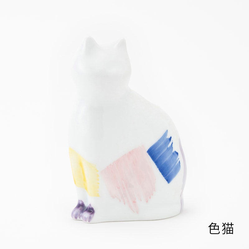 アマブロ　ひがしちか「愛編む磁器猫」 フラワーベース　amabro