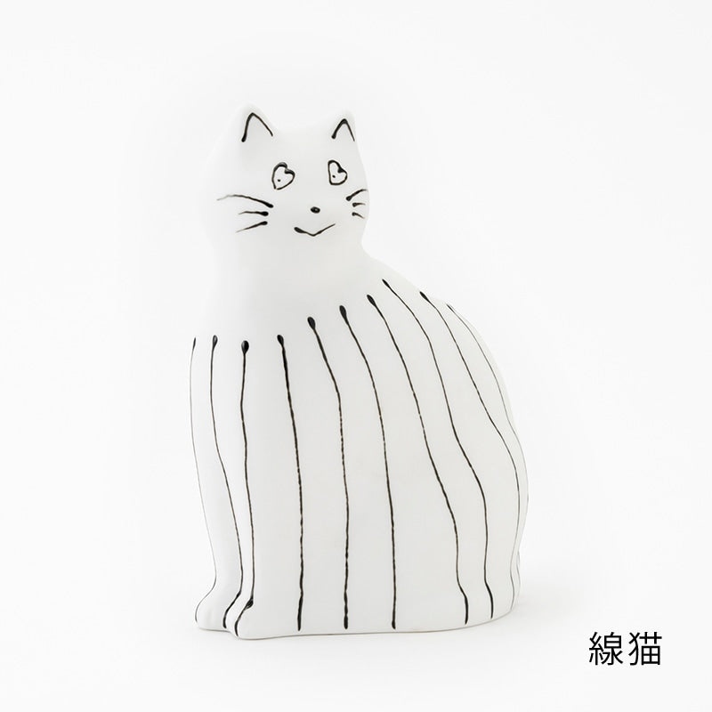 アマブロ　ひがしちか「愛編む磁器猫」 フラワーベース　amabro