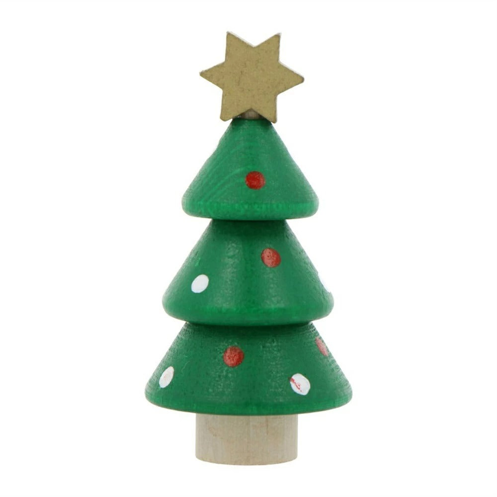 ハラチキ 手のひら人形 クリスマストイ 木製  サンタクロース スノーマン チェコ