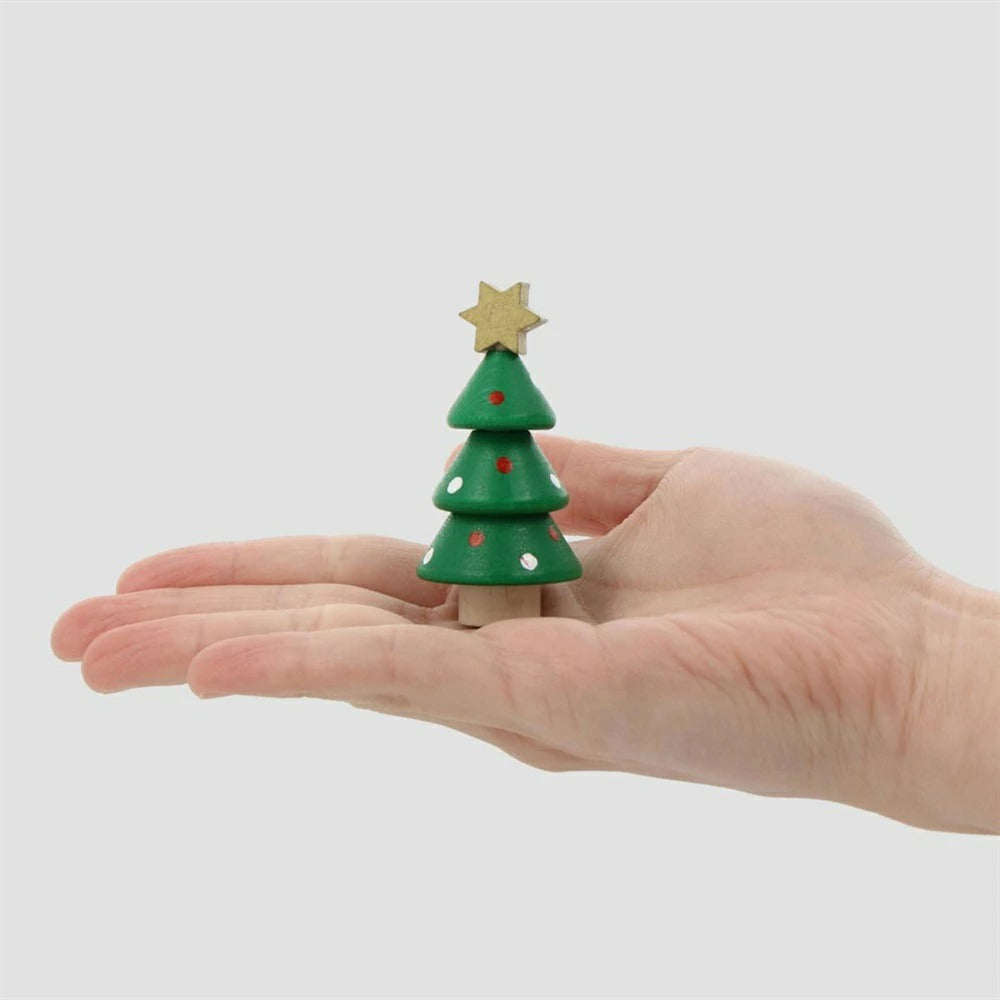 ハラチキ 手のひら人形 クリスマストイ 木製  サンタクロース スノーマン チェコ