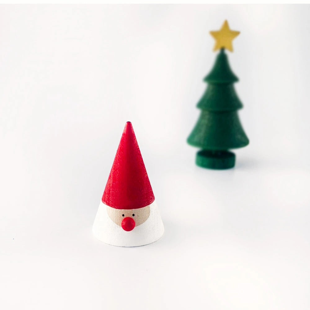 ラッセントレー Larssons Tra 木のサンタ 丸型