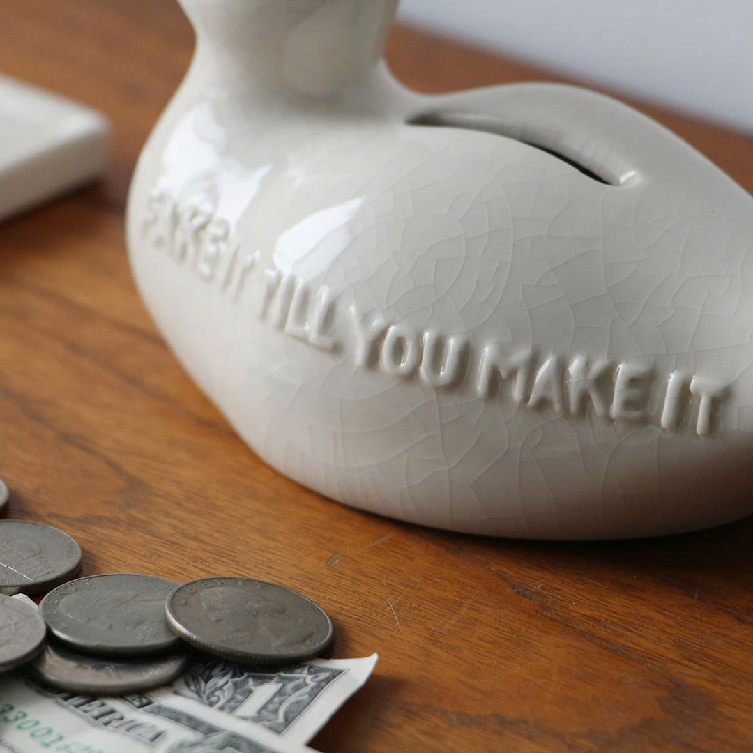 クラックル デコイ バンク 貯金箱 陶器 Crackle Decoy Bank DETAIL