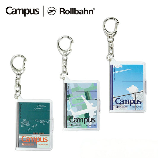 Campus × Rollbahn ミニノート A9変形 キーホルダー