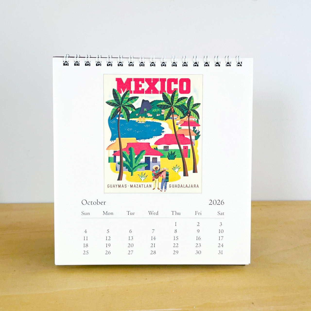 カバリーニ 2026年 カレンダー  VINTAGE TRAVEL ビンテージトラベル  卓上