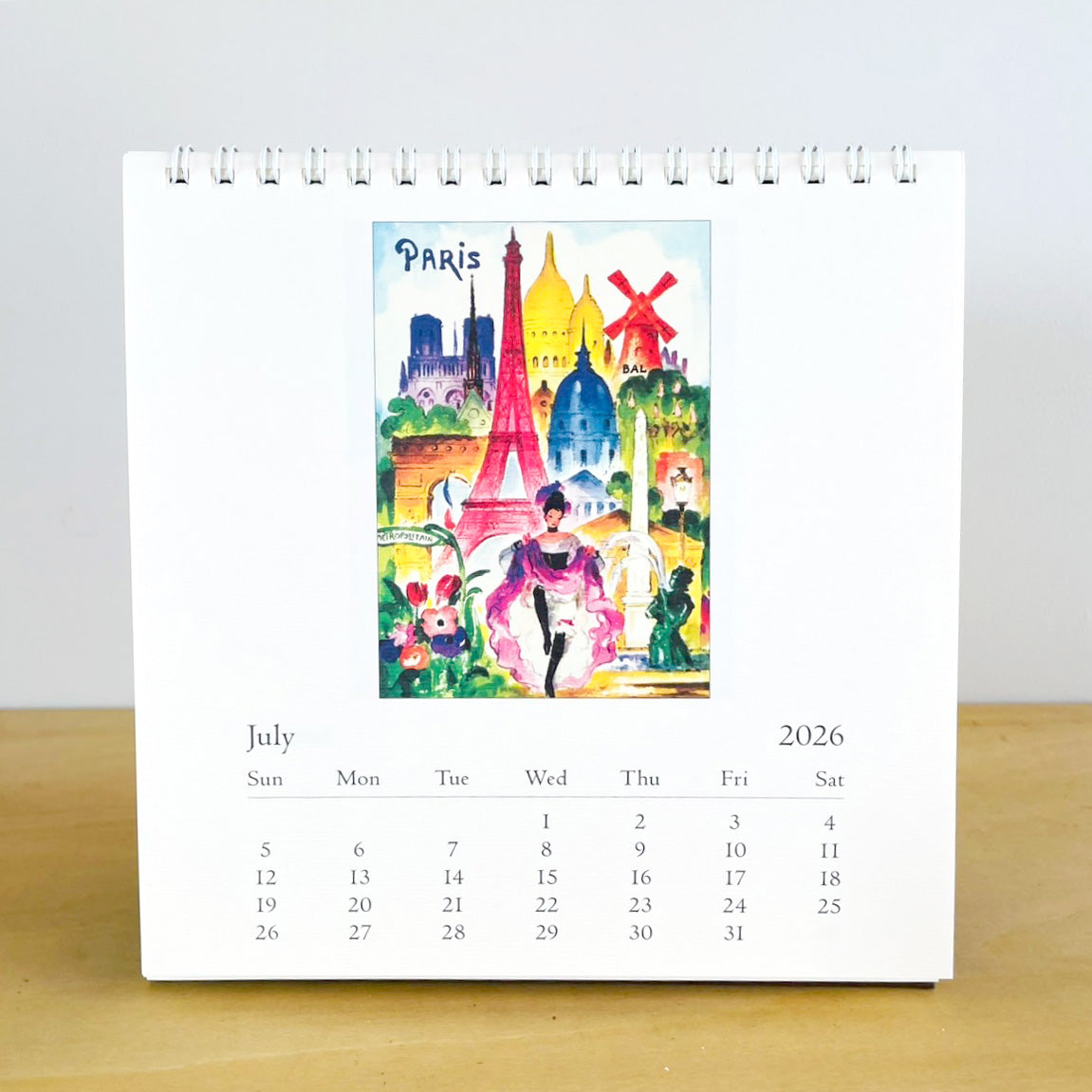 カバリーニ 2026年 カレンダー  VINTAGE TRAVEL ビンテージトラベル  卓上