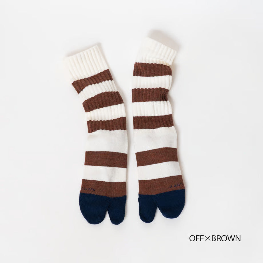 AMITABI STOKED! コットンウールストライプソックス アミタビ ストークド